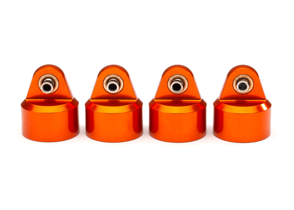 Shock caps, aluminum (orange-anodized), GT-Maxx® shocks (4)