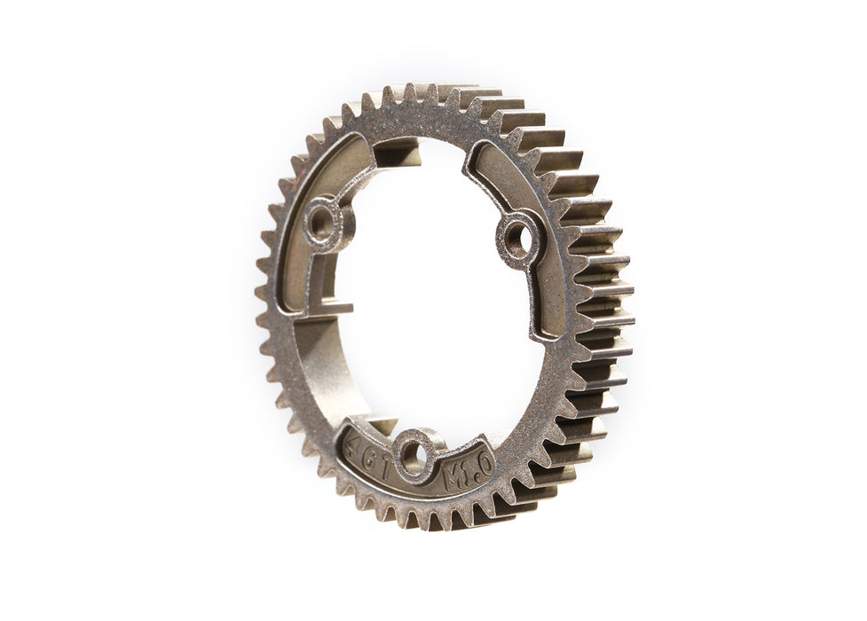 Spur gear, 46-tooth, steel (wide-face, 1.0 metric pitch)