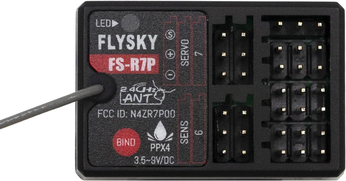 FS-R7P Flysky Receiver, 7CH 2.4Ghz RC Radio Receiver ANT Protocol PWM Output RSSI for Flysky FS-G7P