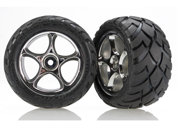 Tires & wheels, assembled (Tracer 2.2' chrome wheels, Anaconda® 2.2' tires with foam inserts) (2) (Bandit rear)