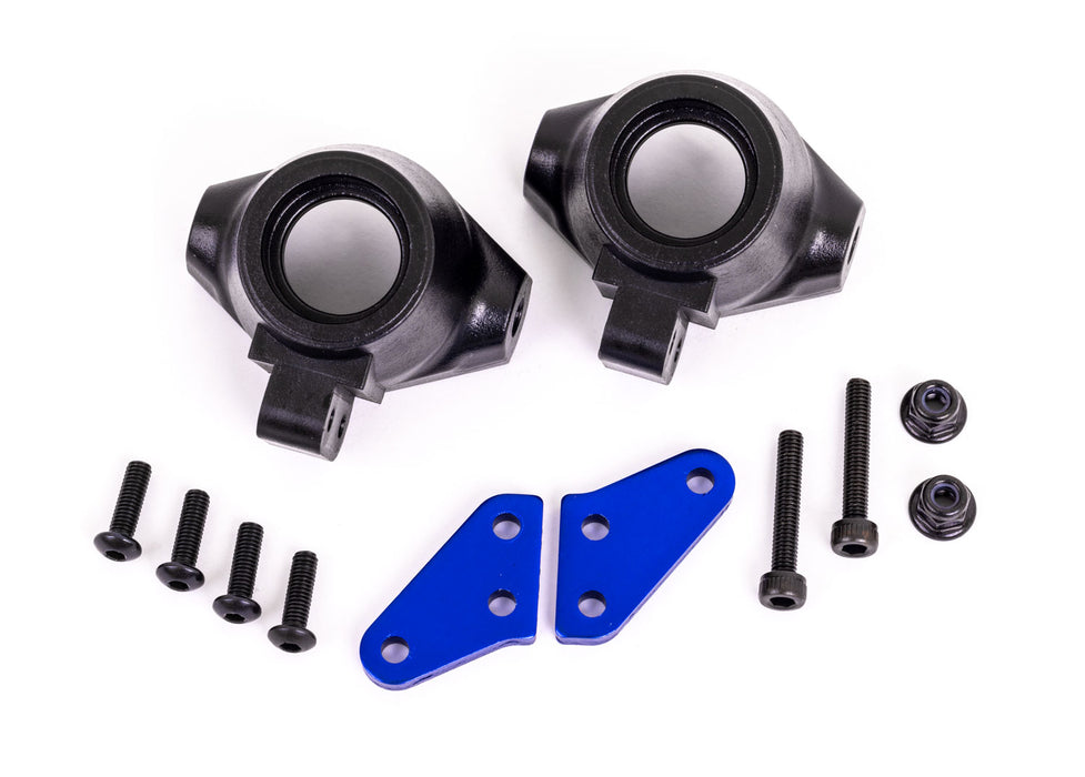 STEERING BLOCK ARMS ALUM BLUE