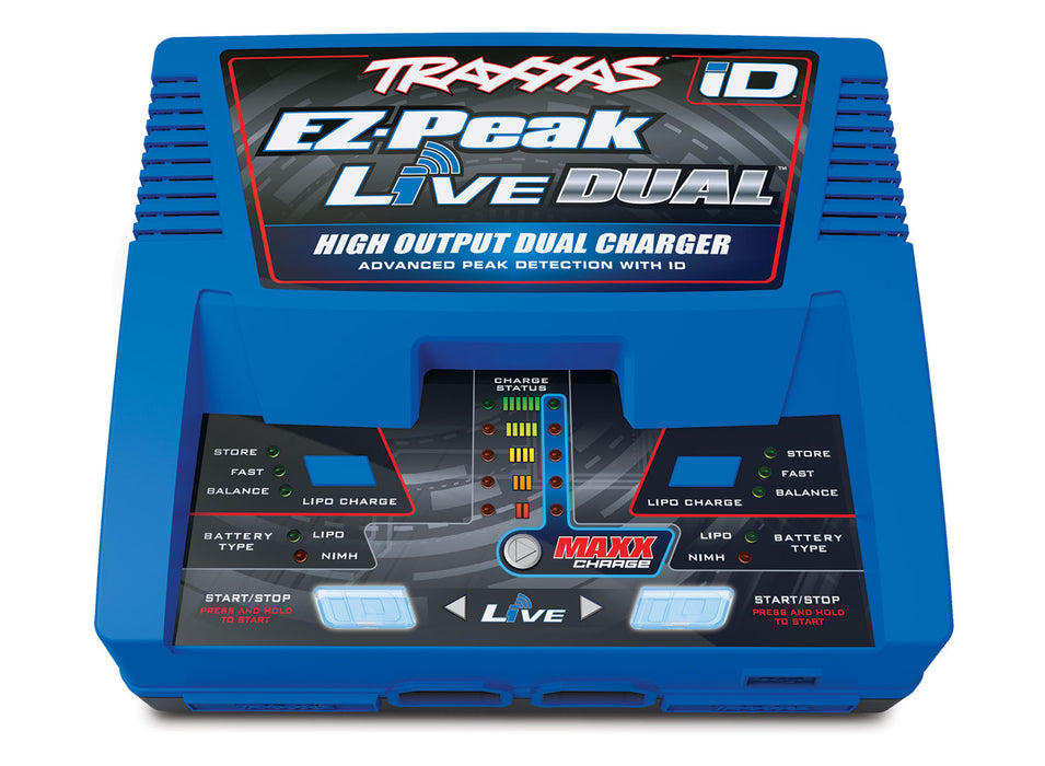 Charger, EZ-Peak® Live Dual, 200W, NiMH/LiPo with iD® Auto Battery Identification