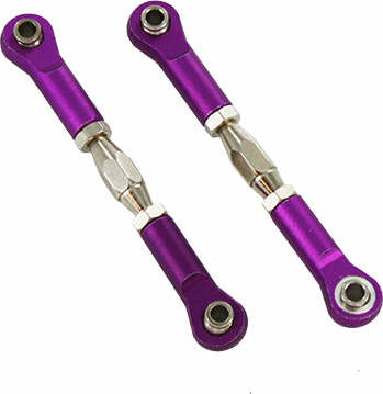 4x36mm Steel Turnbuckles with Aluminum Rod Ends (Purple) (2pcs)