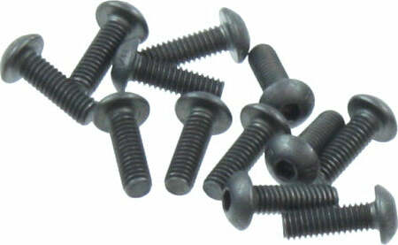 4x12mm Button Head Hex Machine Thread Screws (12pcs)