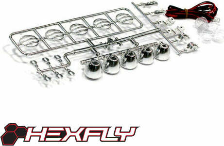 Hexfly LED Crawler Light Bar Set(White LED)(Chrome)(1pc)