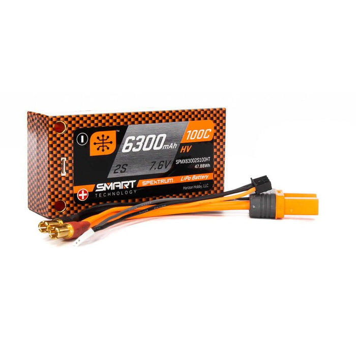 6300mAh 2S 7.6V 100C Smart HV LiPo Short 5mm Tubes