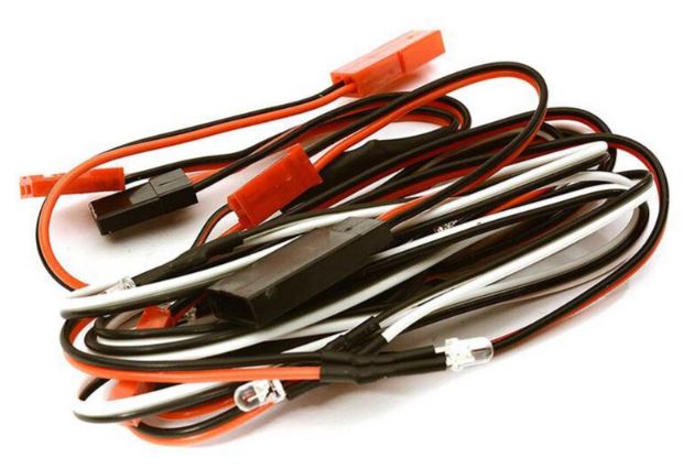 3mm Size LED Lights, Red (2) & White (4) with Harness