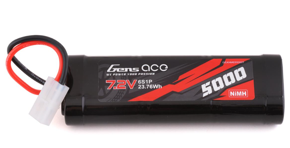 Gens Ace 6 Cell 7.2V NiMh Battery (5000mAh) w/t tamiya Connector