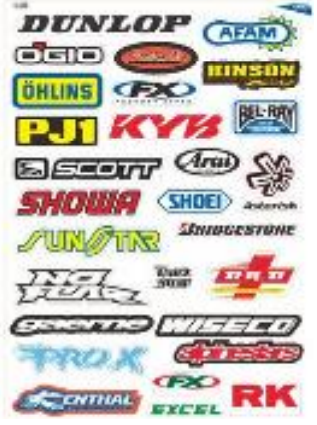 No Fear Decals Sticker Sheet