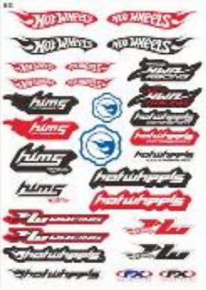 Hot Wheels Decals Sticker Sheet