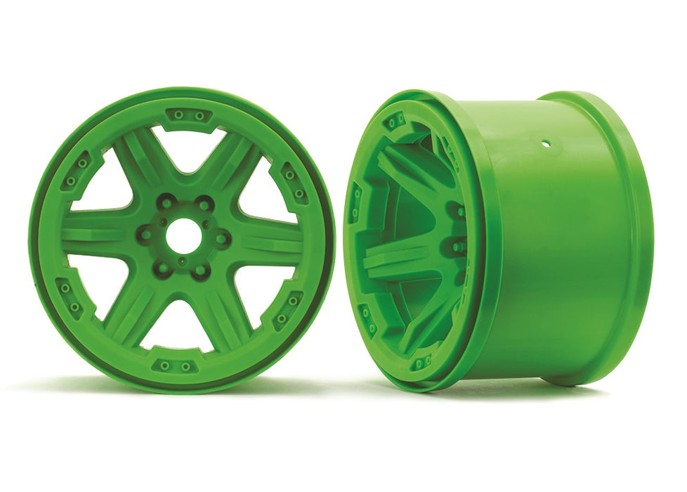 Wheels, 3.8' (green) (2) (17mm splined)