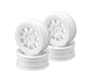 JConcepts 9 Shot 2.2 Dirt Oval Front Wheels (White) (4) (B6.1/XB2/RB7/YZ2) w/12mm Hex