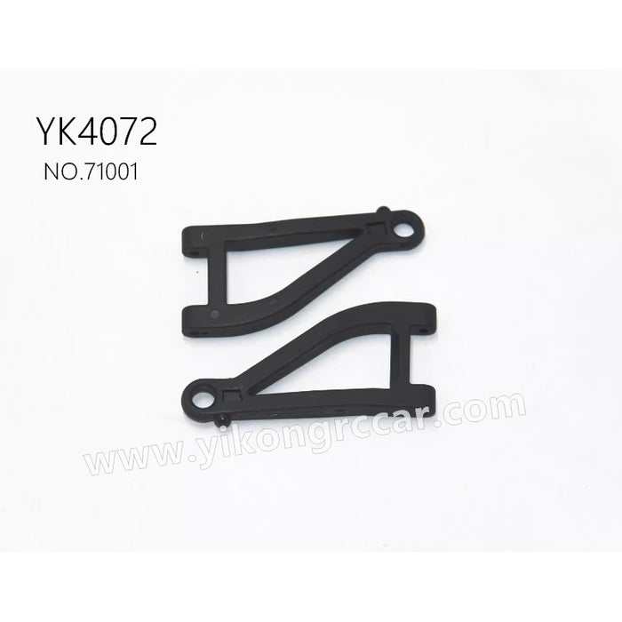 Front Upper Swing Arm Parts for YIKONG DF7 YK4072 RC Car
Brand Name: YIKONG;
Item Number: 71001;
Compatible models: YK4072, YK4072 Pro;
Package list: 2Pcs;
Material: Plastic;