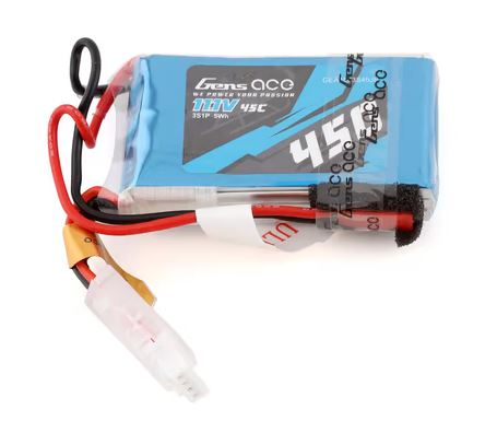 Gens Ace 3S LiPo Battery 45C (11.1V/450mAh) w/JST Connector