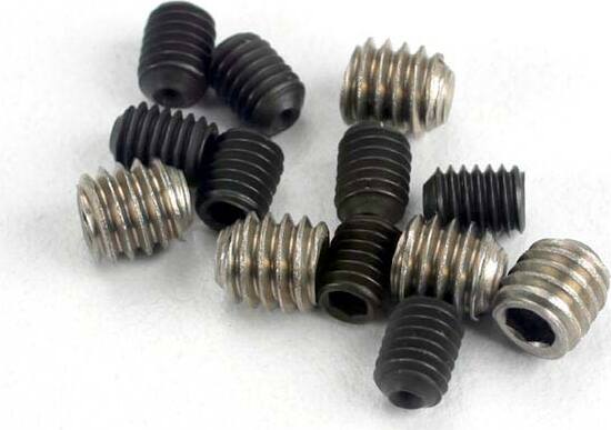 Set (grub) screws, 3x4mm (8)/ 4x4mm (stainless) (4)