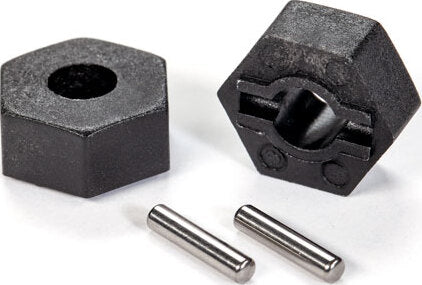 Wheel hubs, hex (2)/ stub axle pins (2)