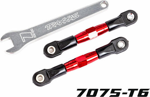 Camber Links, Rear (TUBES Red-Anodized, 7075-T6 Aluminum, Stronger Than Titanium) (2) (assembled with Rod Ends and Hollow Balls)/ Aluminum Wrench (1)