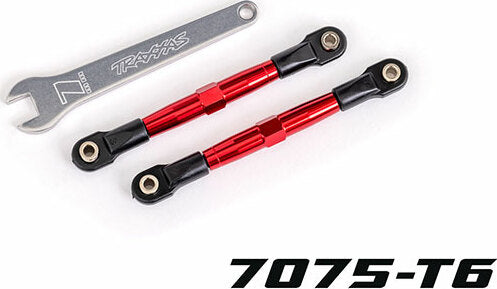 Toe Links, Front (TUBES Red-Anodized, 7075-T6 Aluminum, Stronger Than Titanium) (2) (assembled with Rod Ends and Hollow Balls)/ Aluminum Wrench (1)