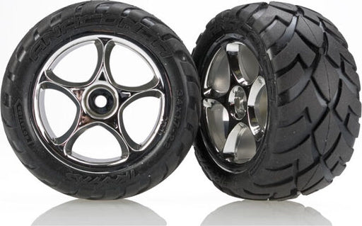 Tires & wheels, assembled (Tracer 2.2" chrome wheels, Anaconda 2.2" tires with foam inserts) (2) (Bandit rear)