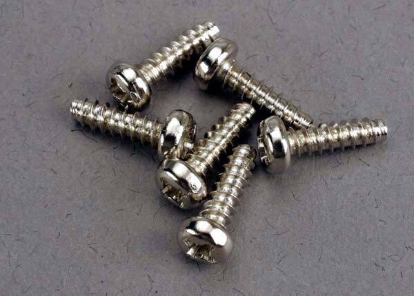 Screws, 3x10mm roundhead self-tapping (6)