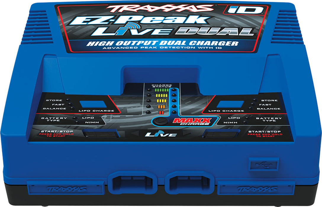 Charger, EZ-Peak Live Dual, 200W, NiMH/LiPo with iD Auto Battery Identification