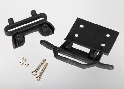 Bumper, front / bumper mount, front / 4x23mm RM (2)/ 3x10mm RST (2) (black)