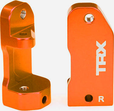 Caster Blocks, 30-Degree, Orange-Anodized 6061-T6 Aluminum (Left and Right)/ Suspension Screw Pin (2)