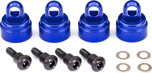 Shock caps, aluminum (blue-anodized) (4) (fits all Ultra Shocks)