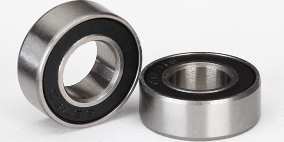 Ball bearings, black rubber sealed (7x14x5mm) (2)