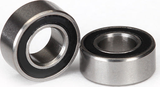 Ball bearings, black rubber sealed (5x10x4mm) (2)