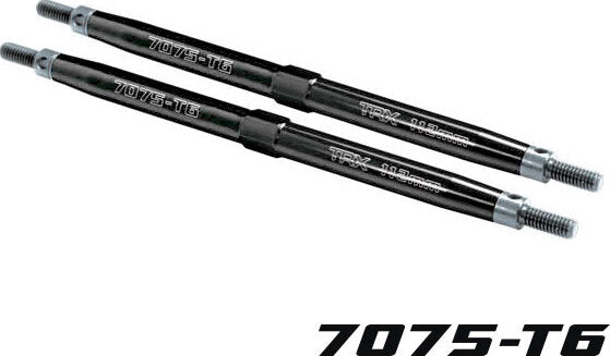 Toe links, Maxx (TUBES black-anodized, 7075-T6 aluminum, stronger than titanium) (112mm, front) (2)/ rod ends (4)/ aluminum wrench (1) (For Maxx models w/sealed pivot ball suspension & 3.8' wheels)