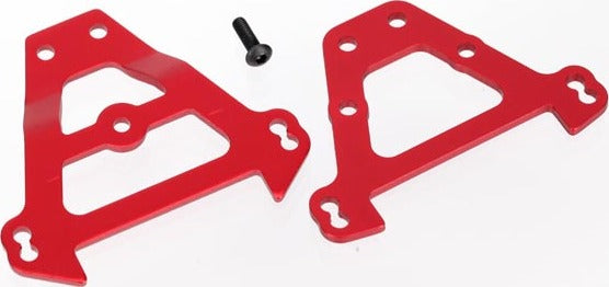 Bulkhead tie bars, front & rear (red-anodized aluminum)