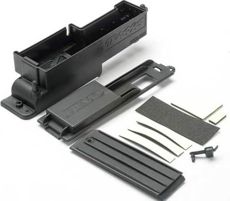 Electronics box, right/ box cover/ charge jack plug (rubber)/ foam padding and adhesive