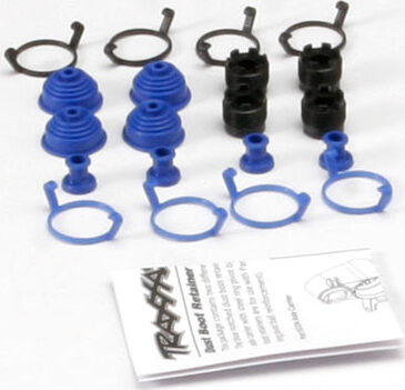 Pivot ball caps (4)/ dust boots, rubber (4)/ dust plugs, rubber (4)/ dust boot retainers, black (4), blue (4) (2 pkgs. req. to complete truck)