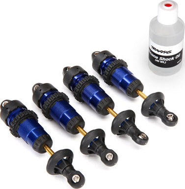 Shocks, GTR aluminum, blue-anodized (fully assembled w/o springs) (4)