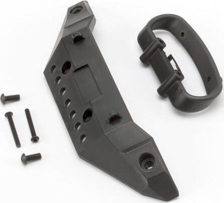 Bumper, front/ bumper mount, front/ 4x10mm BCS (2)/ 3x25mm BCS (2)