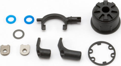Carrier, differential (heavy duty)/ differential fork/ linkage arms (front & rear)/x-ring gaskets (2)/ ring gear gasket/ bushings (2)/ 6.5x10x0.5 TW