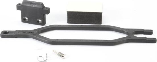 Hold down, battery/ hold down retainer/ battery post/ foam spacer/ angled body clip