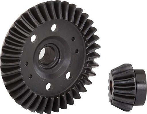 Ring gear, differential/ pinion gear, differential (machined, spiral cut) (rear)