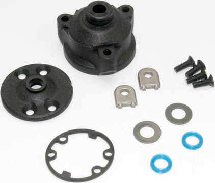 Housing, center differential/ x-ring gaskets (2)/ ring gear gasket/ bushings (2)/ 5x10x0.5 TW (2)/ CCS 2.5x8 (4)