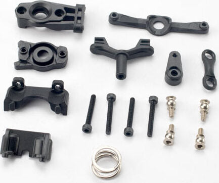 Steering arm (upper & lower)/ steering link/ servo horn/ servo saver/ servo saver spring/ servo horn mount/ ball stud (2)/ shock mounts, front & rear/ 2.5x18mm CS (4)