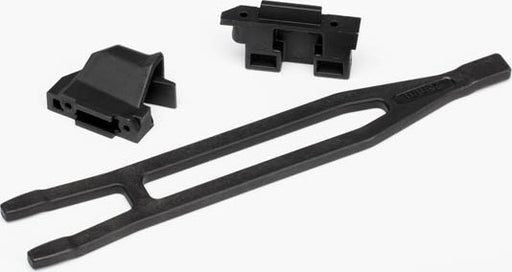 Battery hold-down (1)/ hold-down retainer, front & rear (1 each)