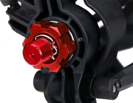 Wheel hubs, hex, aluminum (red-anodized) (4)