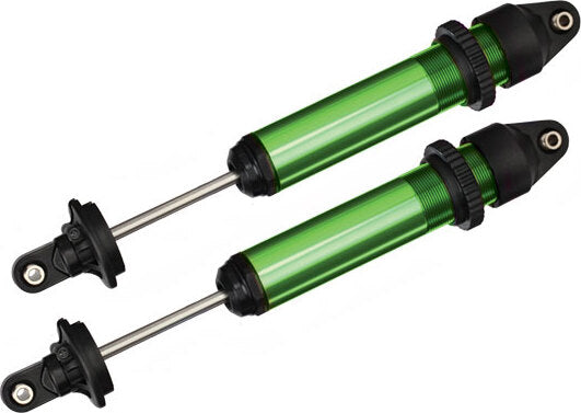 Shocks, GTX, aluminum (green-anodized) (fully assembled w/o springs) (2)