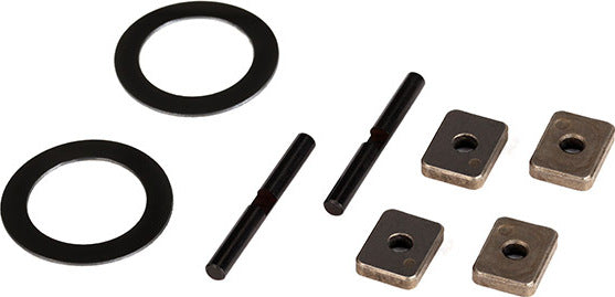 Spider gear shaft (2)/ spacers (4)/ 16x23.5x.5mm TW (2)