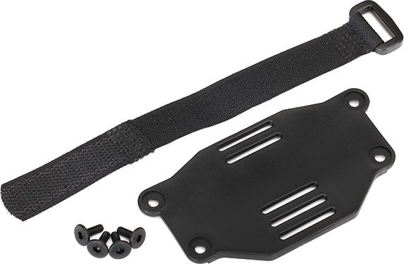 Battery plate/ battery strap/ 3x8 flathead screws (4) (requires #8072 inner fenders)