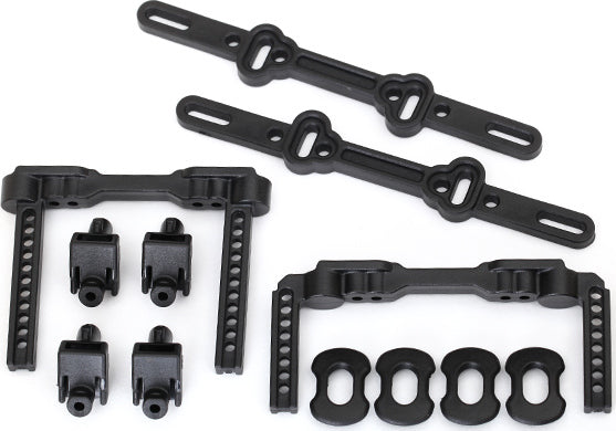 Body mounts, front & rear/ body mount posts/ body mount sliders