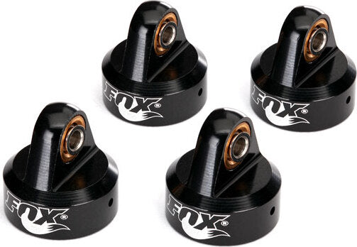 Shock caps, aluminum (black-anodized), Fox Shocks (4)