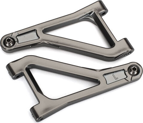 Suspension arms, upper (left & right) (satin black chrome-plated) (assembled with hollow balls)