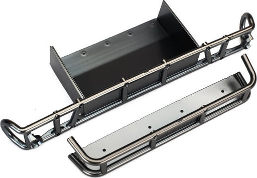 Bumper, rear/ bumper extension (satin black chrome-plated)